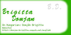 brigitta domjan business card