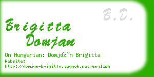 brigitta domjan business card